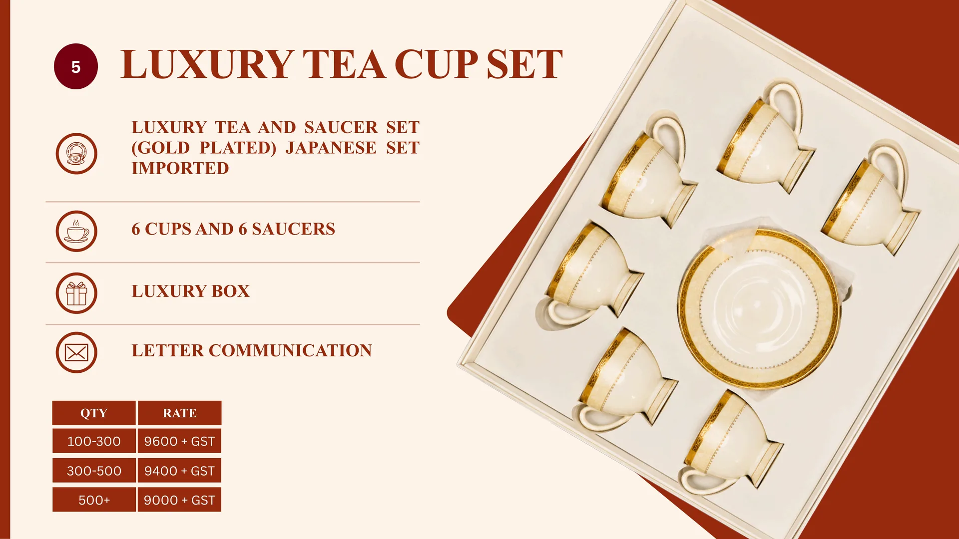 LUXURY TEA CUP SET media 2