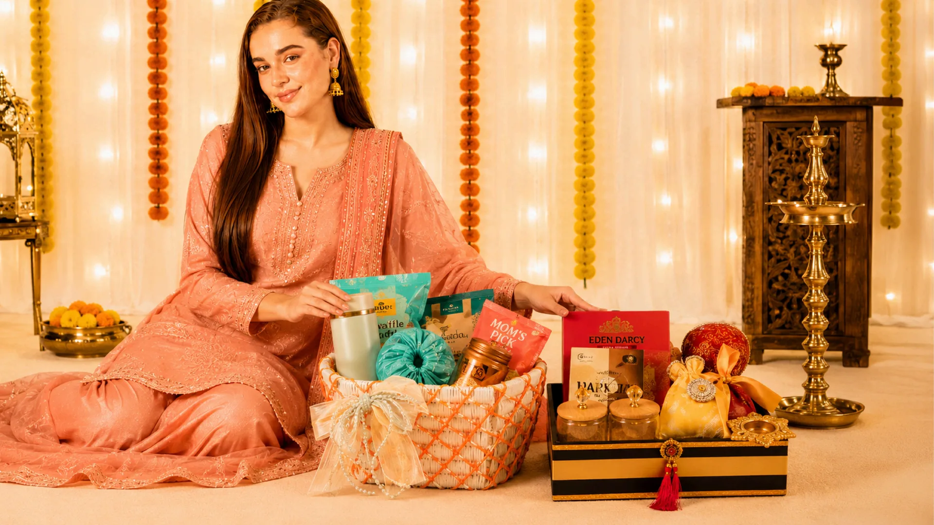 LUXURY JUTE BASKET WITH TUMBLER HAMPER